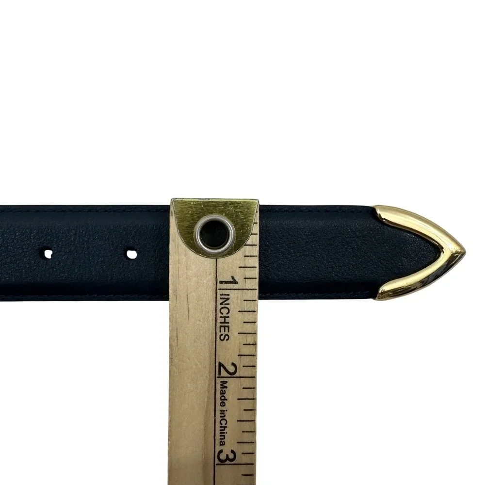 Favorite Daughter The Jordan Belt Navy Gold Leather XL FD3000002 New